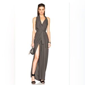 Rick Owens gray wrap maxi dress. Size small. Fits like a size 4 to 6.